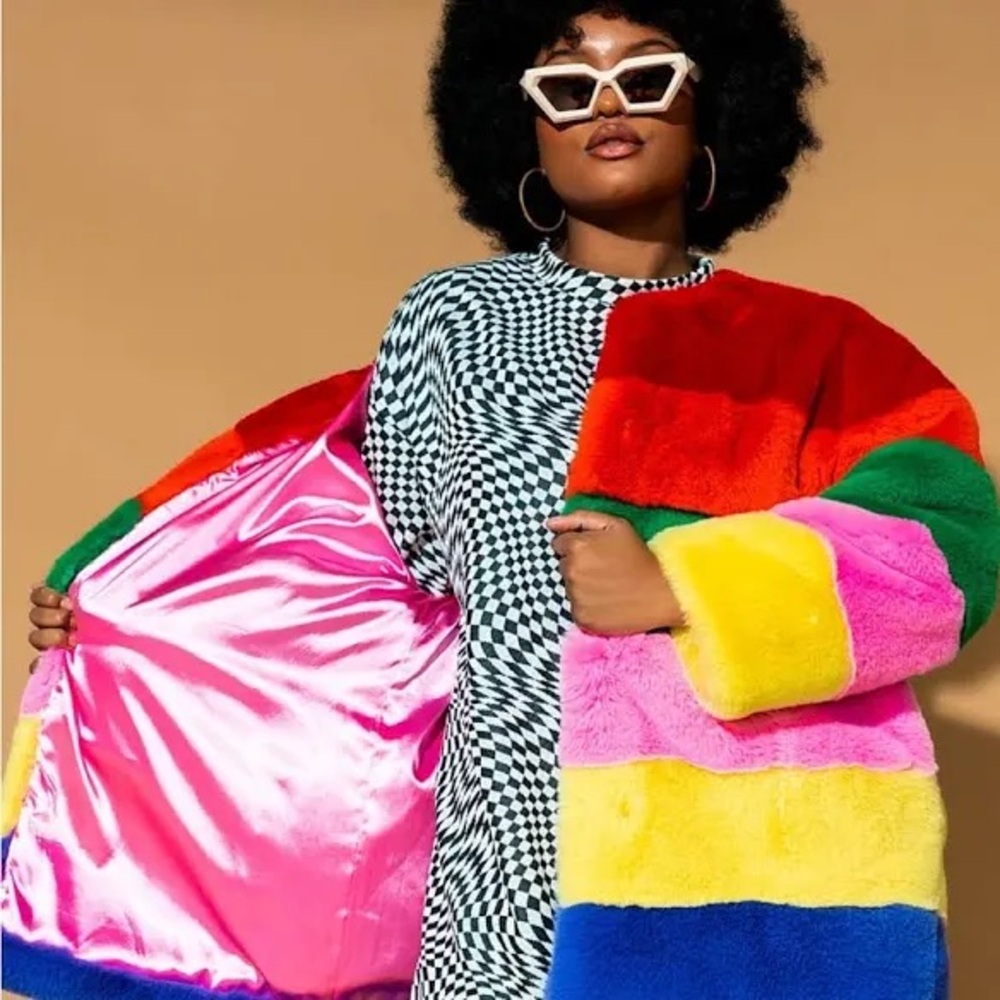 Dressed in LALA Dreamland Faux Fur Coat - Picture 2 of 3